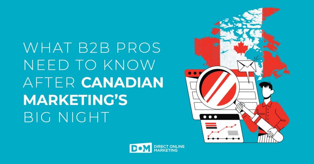 Canadian B2B Marketing | B2B Marketing in Canada | Canadian Marketing's Big Night Blog Graphic
