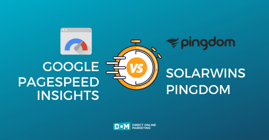 Page Speed Test | How to Test Page Speed | PageSpeed Insights vs. Solarwins Pingdom Blog Graphic