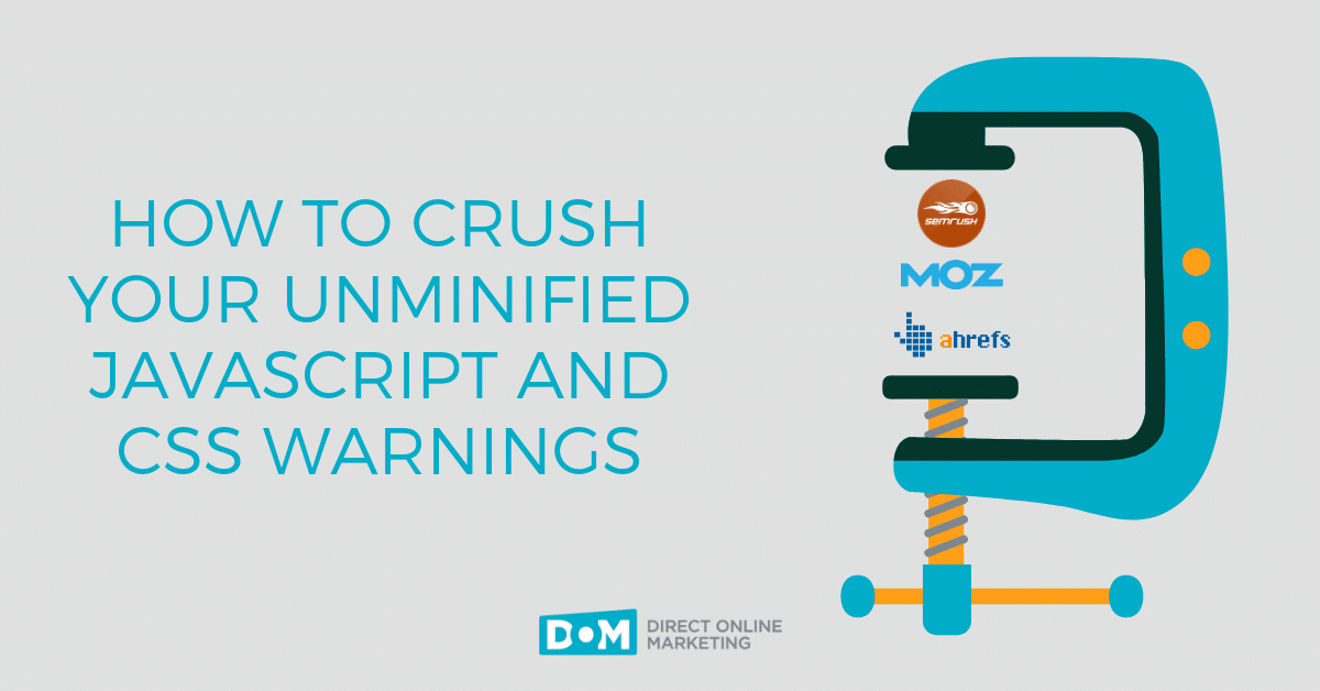 how to minify javascript and css warnings