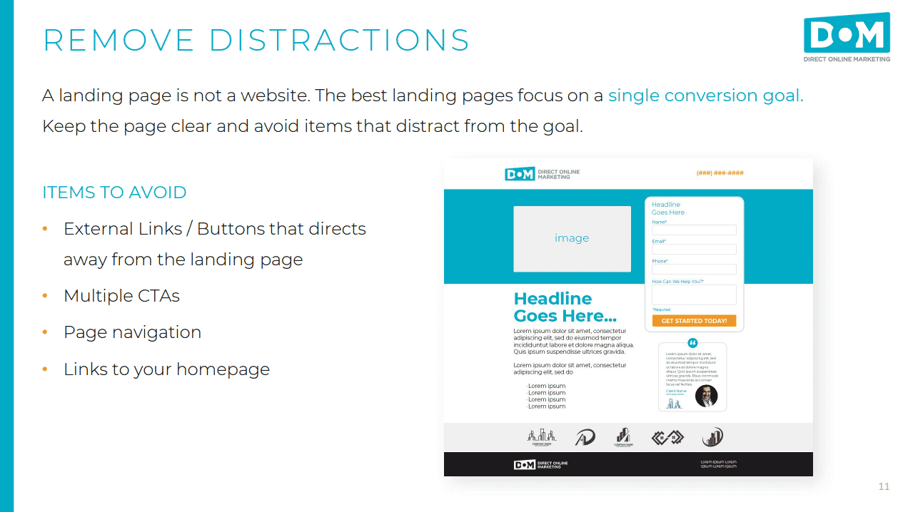 Remove Distractions From Your LP